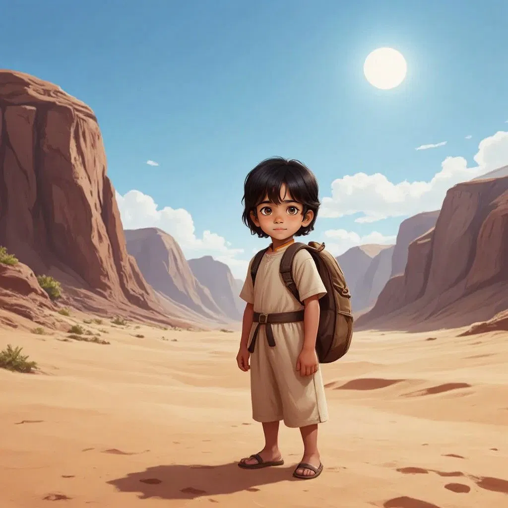 alone in the desert mountains