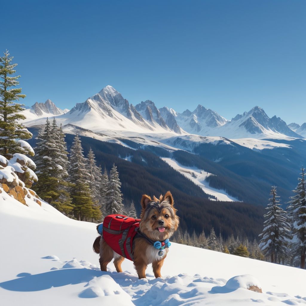 Kona the Cairn Terrier goes to the Alps skiing
